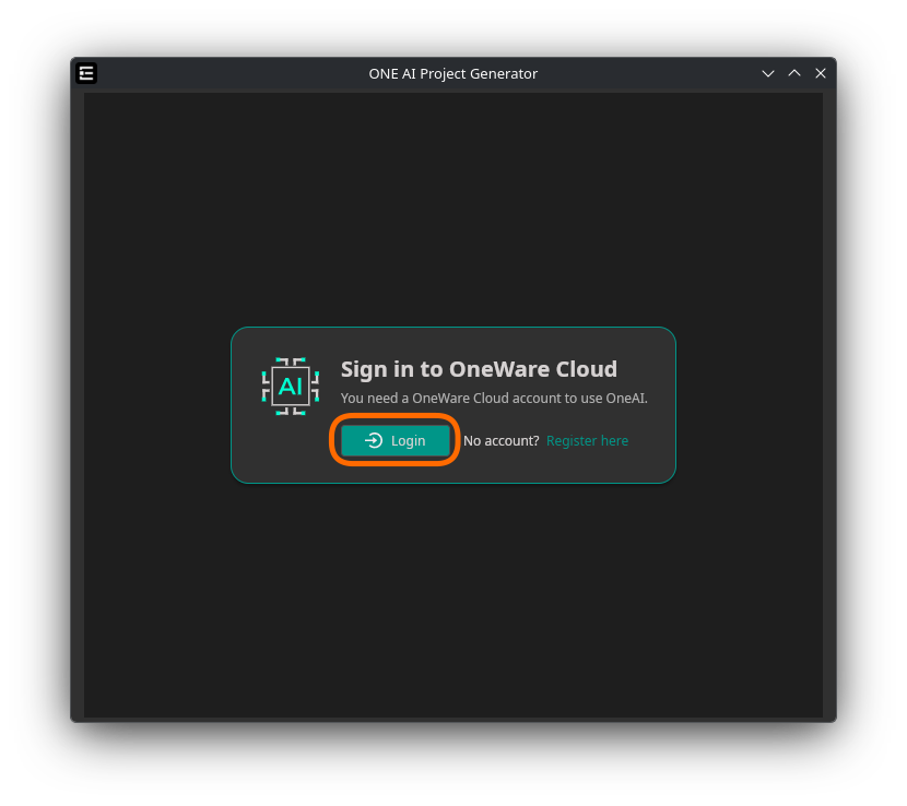 OneWare Studio greeting