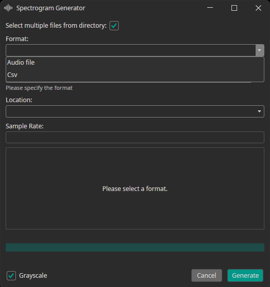 Spectrogram Generator
