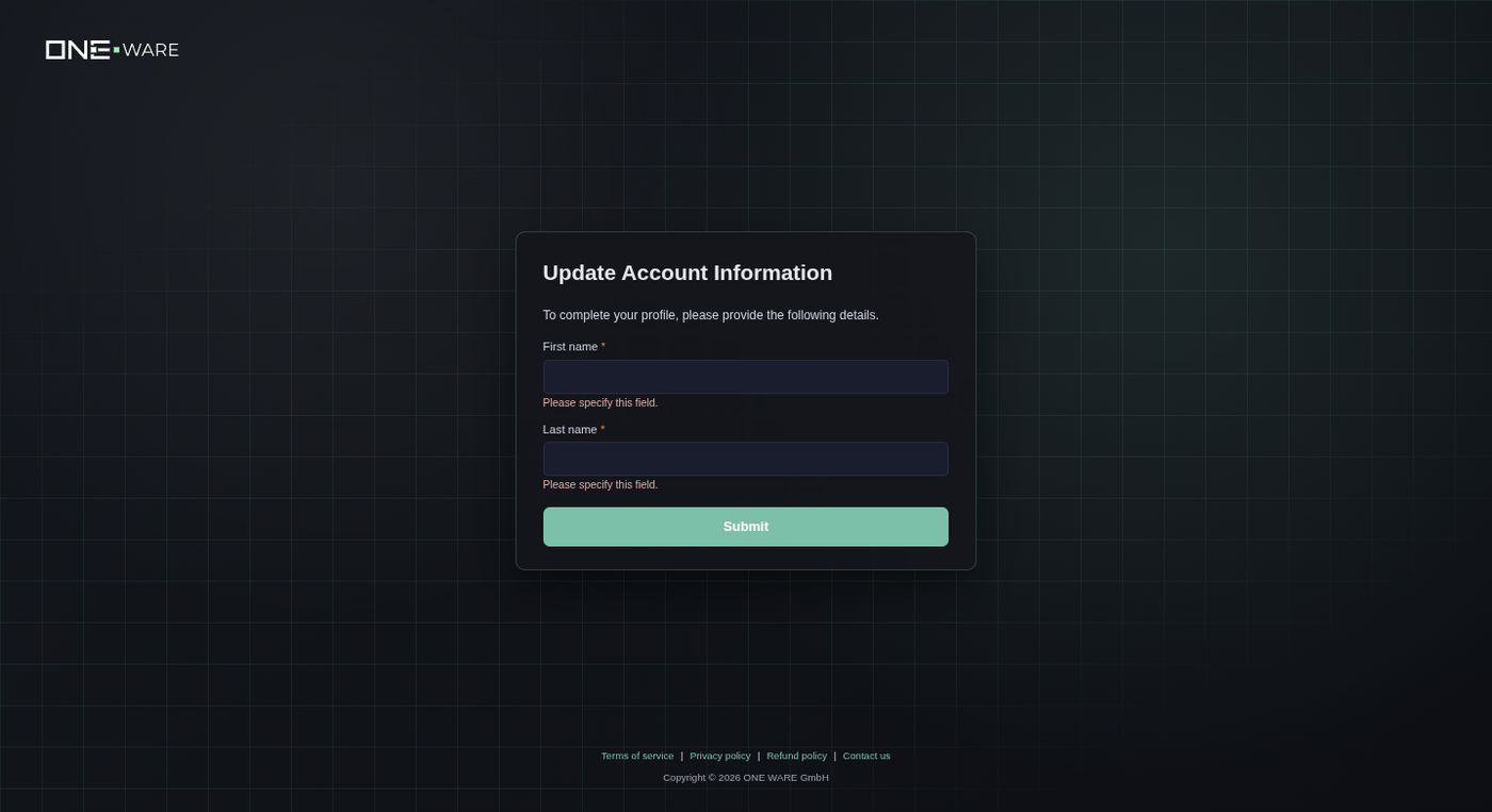 Update Profile