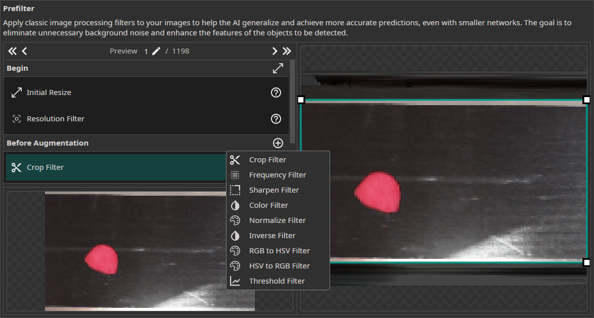 Prefilter View