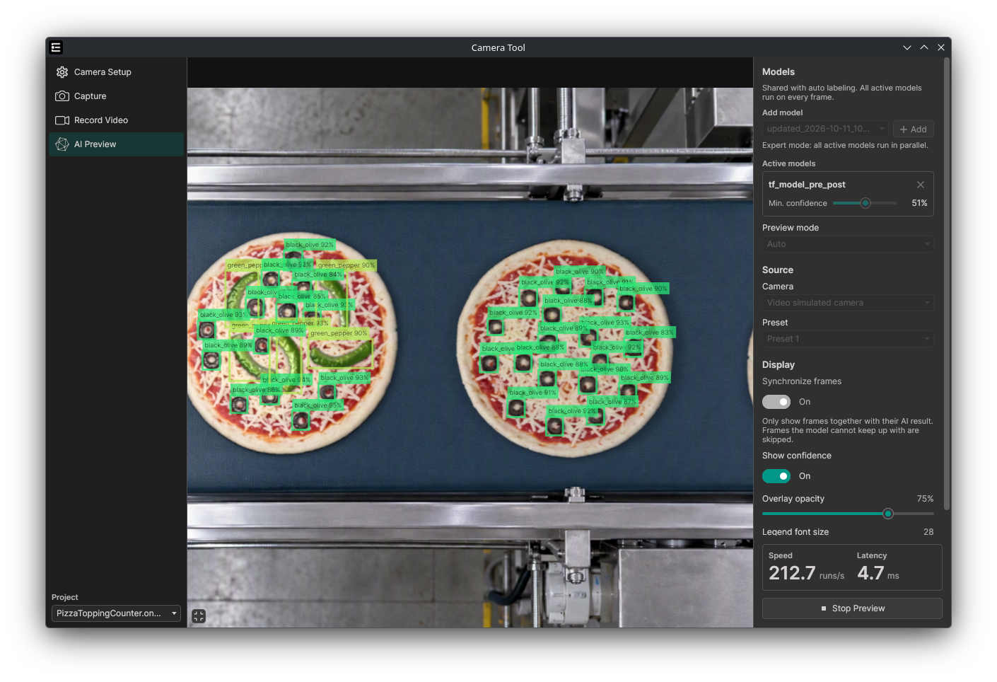 Camera Tool Live Preview